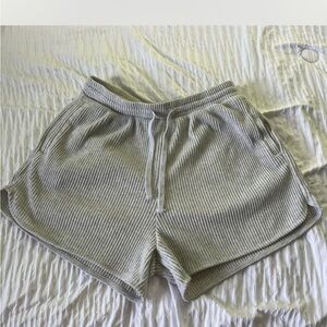 Abercrombie & Fitch Gray Athletic Shorts with Elastic Waistband